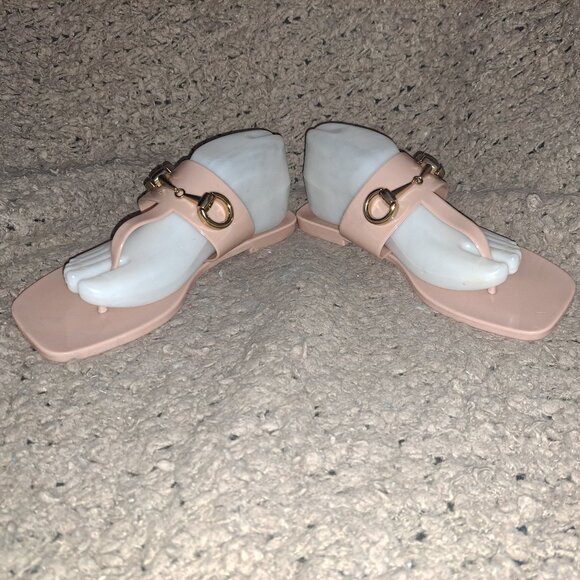 Jeffrey Campbell Shoes - JEFFREY CAMPBELL-Annia-Beige Jelly Sandal Horse Bit-Sz 40/9-Near Mint
